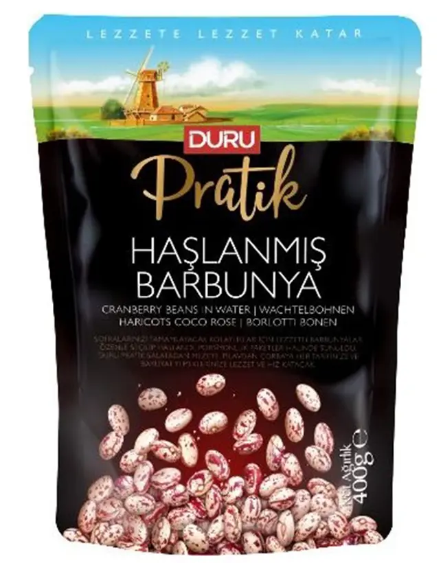 DURU PRATİK HAŞLANMIŞ BARBUNYA 400gr*8