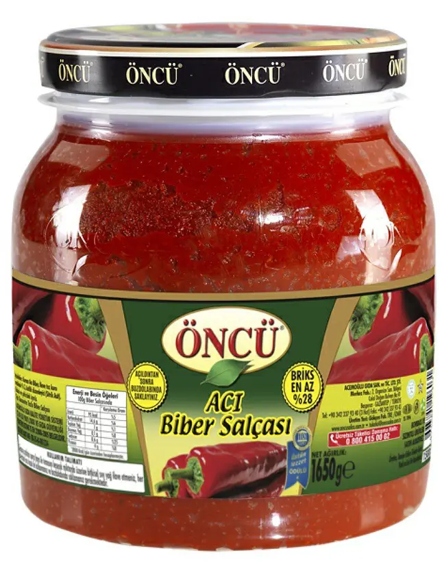 ÖNCÜ BİBER SALÇASI ACI PET 1650gr*6 YENİ