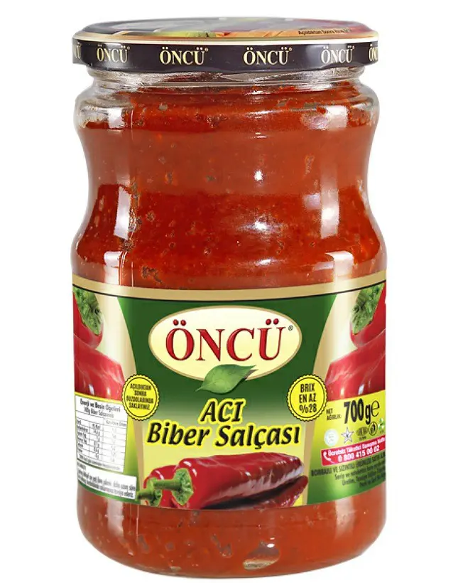 ÖNCÜ BİBER SALÇASI ACI CAM 700gr*12