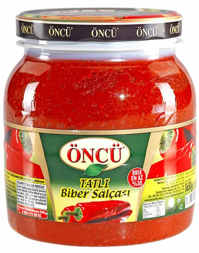 ÖNCÜ BİBER SALÇASI TATLI PET 1650gr*6 YENİ