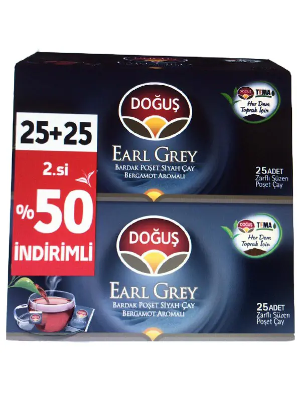 DOĞUŞ EARLGREY BRDK.POŞET ÇAY25x2gr*12 2.Sİ%50
