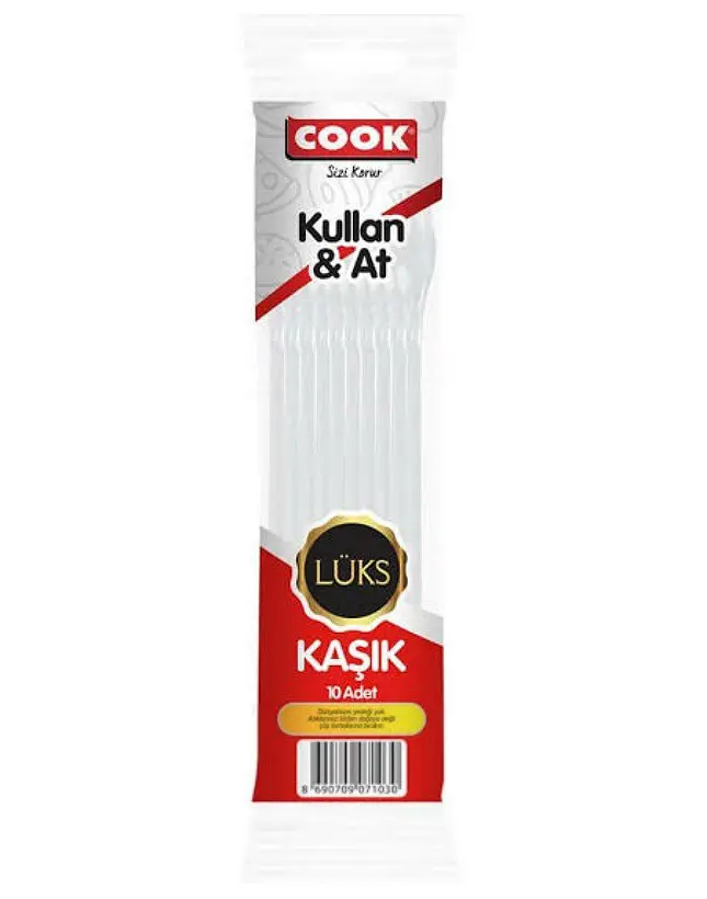 COOK LÜKS PLASTİK KAŞIK 10LU*30