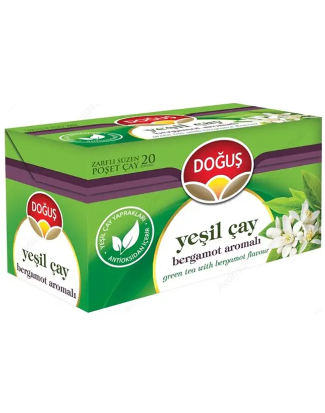 DOĞUŞ YEŞİL ÇAY BERGAMOTLU 20x1,75gr*12