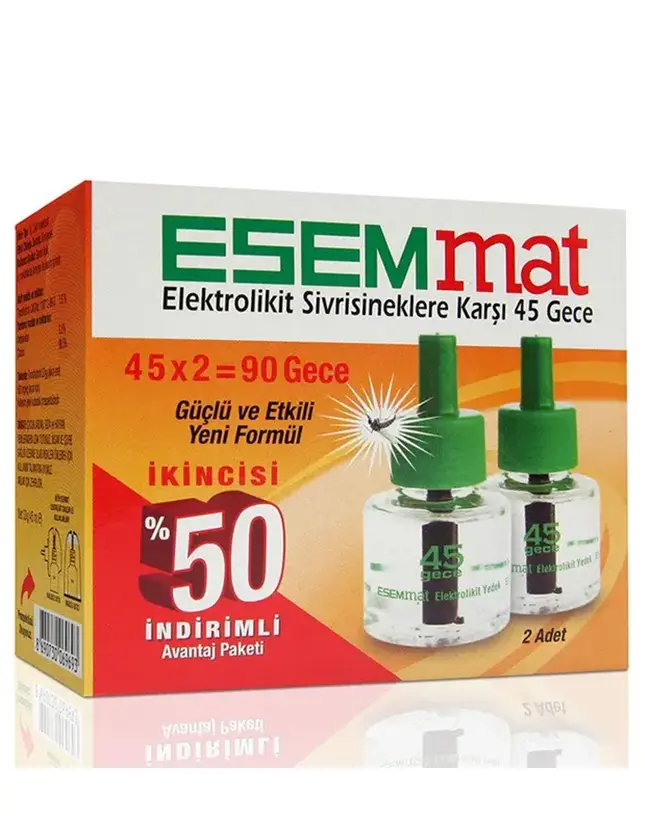 ESEMMAT ELEKTROLİKİT YEDEK 45 GECE 2Lİ PK*24