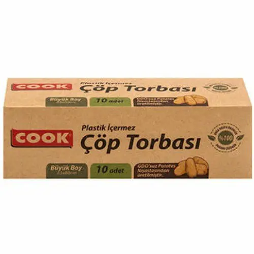 COOK DOĞAL BÜYÜK ÇÖP TORB. 65x80cm*24