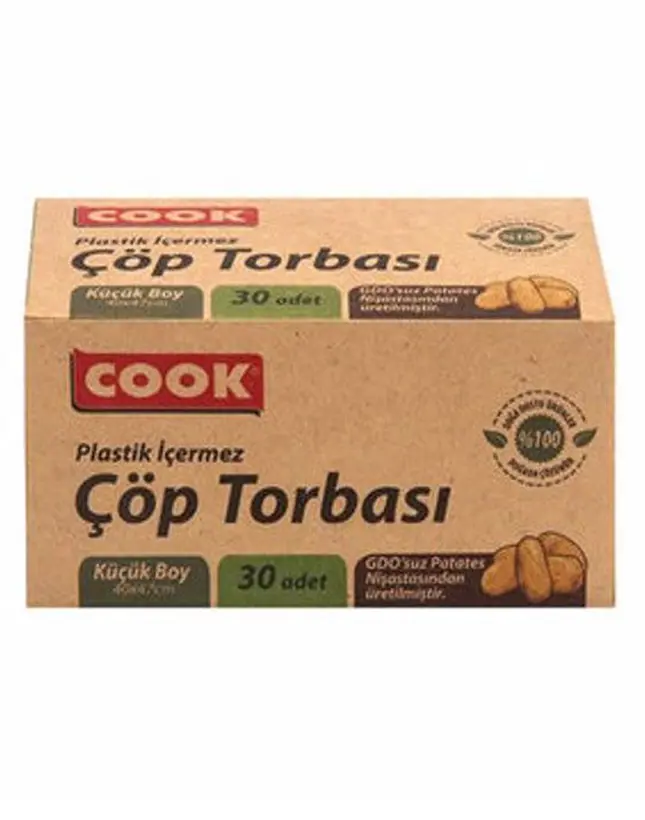 COOK DOĞAL KÜÇÜK ÇÖP TORB. 40x47cm*24