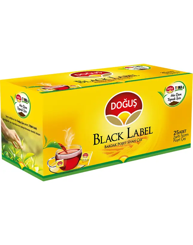 DOĞUŞ BLACK LABEL BARDAK POŞET ÇAY 25x2gr*12