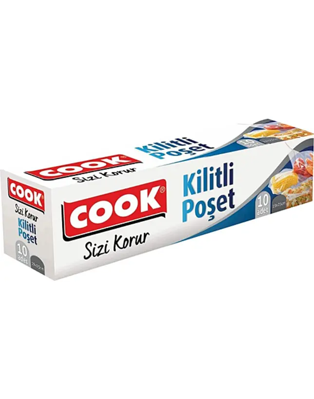 COOK ÇİFT KİLİTLİ POŞET 19x25cm 10YPRK*24