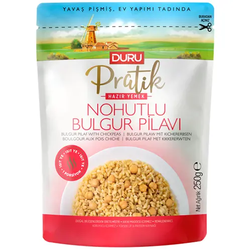 DURU PRATİK NOHUTLU BULGUR PİLAVI 250gr*8