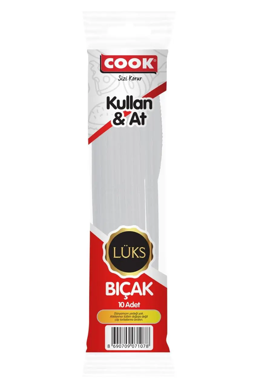 COOK EKO PLASTİK BIÇAK 10LU*150