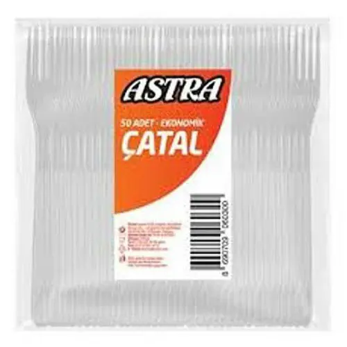 ASTRA EKO PLASTİK ÇATAL 50Lİ*24
