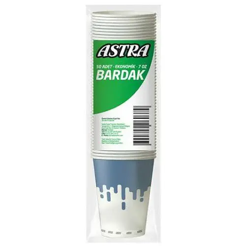 ASTRA KAĞIT BARDAK 7OZ 50Lİ*60
