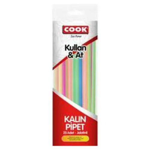 COOK PLASTİK JELATİNSİZ PİPET 25Lİ*200