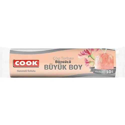 COOK BÜZG ÇÖP TORB HANIMELİ  65x70cm 10LU RULO*25