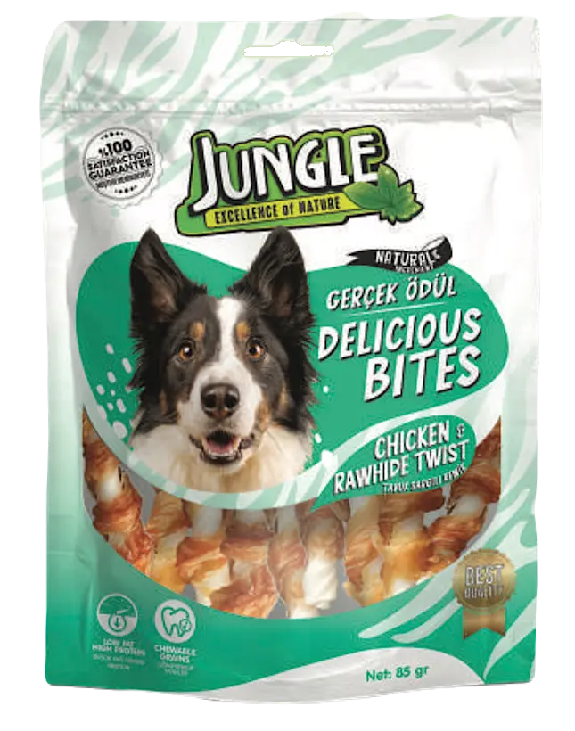 Jungle Tavuk Sarılı Köpek Ödül 85gr*6