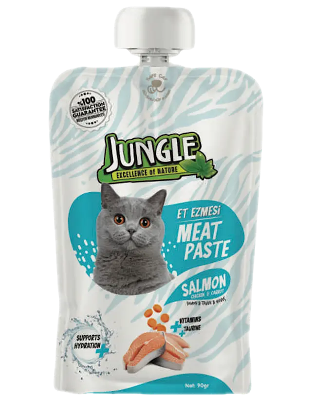 Jungle Somonlu&Tavuklu Kedi Et Ezmesi 90gr*10