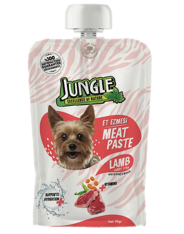 Jungle Kuzulu&Havuçlu Köpek Et Ezmesi 90gr*10