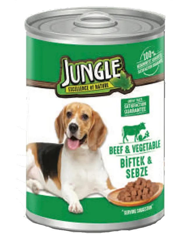 Jungle Biftekli-Sebzeli Köpek Konservesi 400gr*12