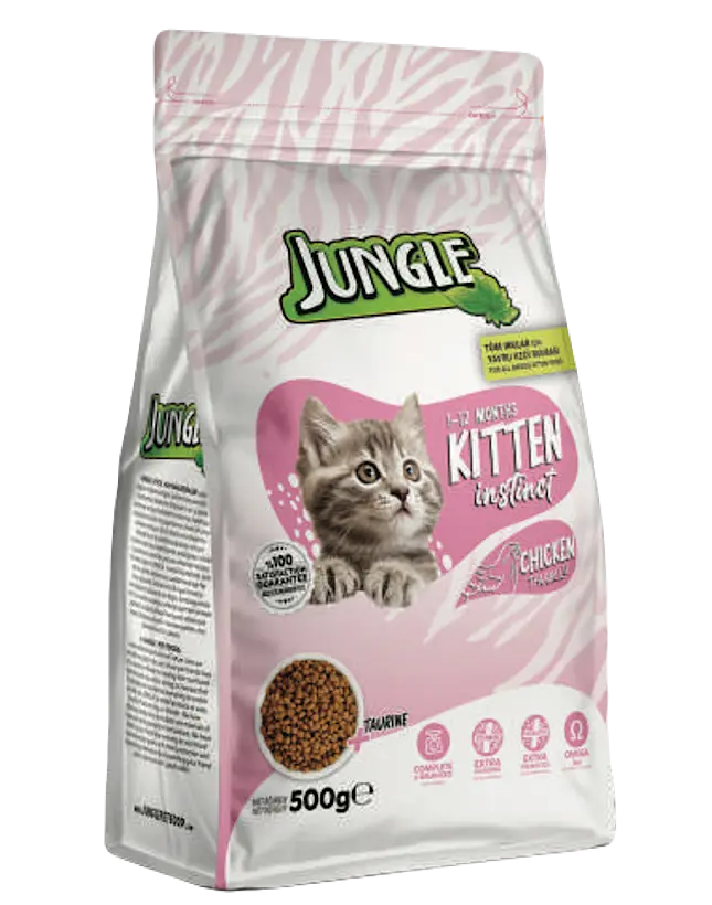 Jungle Tavuklu Yavru Kedi Maması 500gr*8