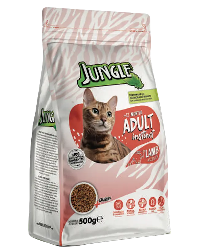 Jungle Kuzu Etli Yetişkin Kedi Maması 500gr*8
