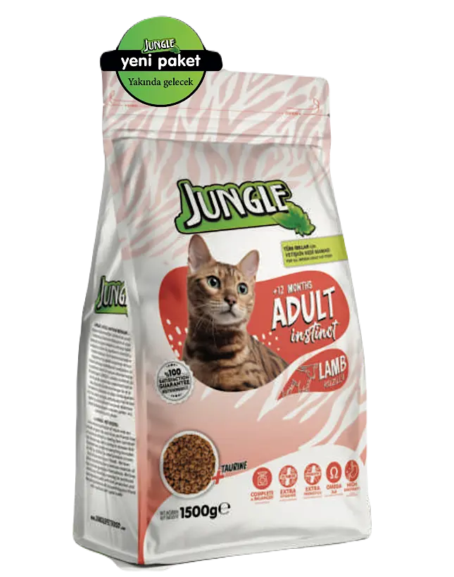 Jungle Kuzu Etli Yetişkin Kedi Maması 1,5kg*4