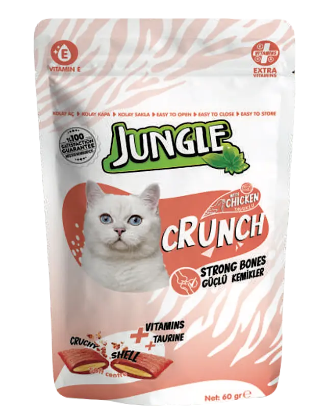 Jungle Crunch Kedi Ödül (Güçlü Kemikler) 60gr*10