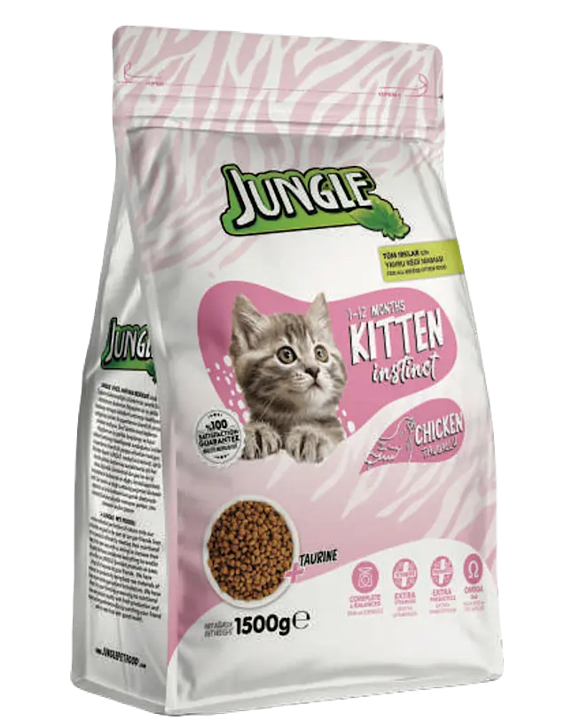 Jungle Tavuklu Yavru Kedi Maması 1,5kg*4