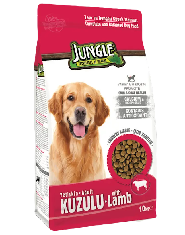 Jungle Kuzu Etli Yetişkin Köpek Maması 10kg*1