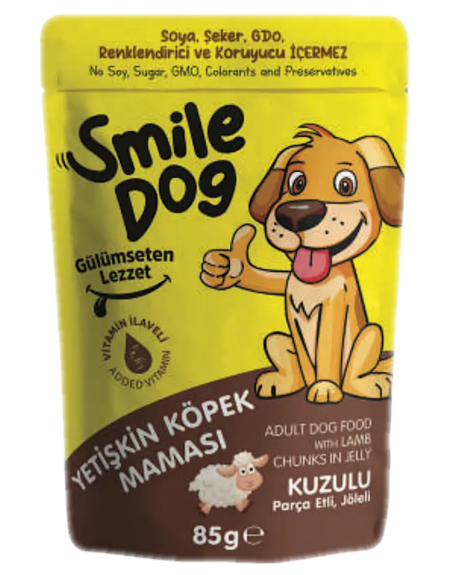 Smile Pouch Köpek Küçük-Orta Irk Kuzulu 85gr*24