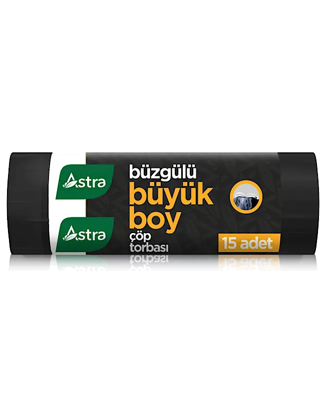 Astra Büyük Büz.Çöp.Trb.Siyah 65*70cm 15Li Rulo*15