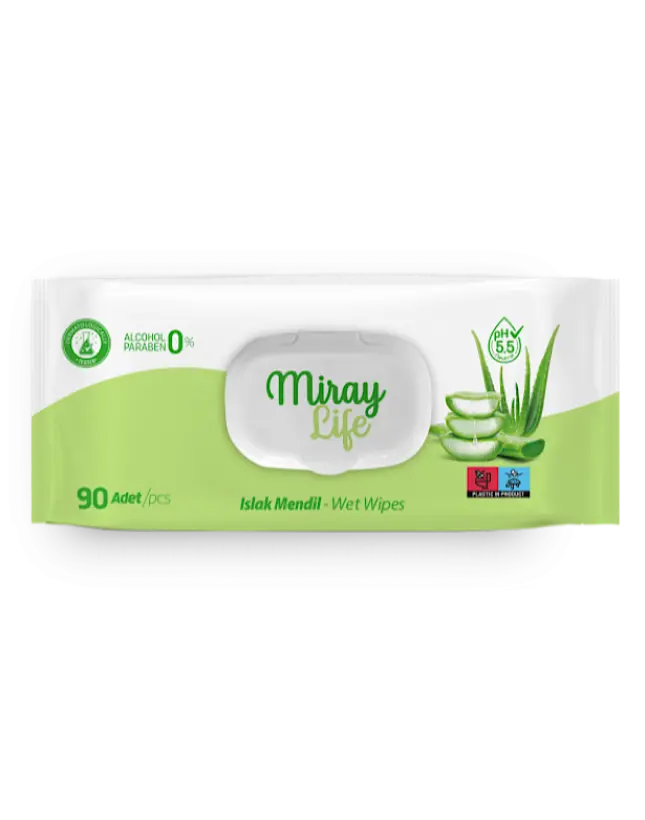 Miray Life Islak Havlu Aloe Vera 90lı*24