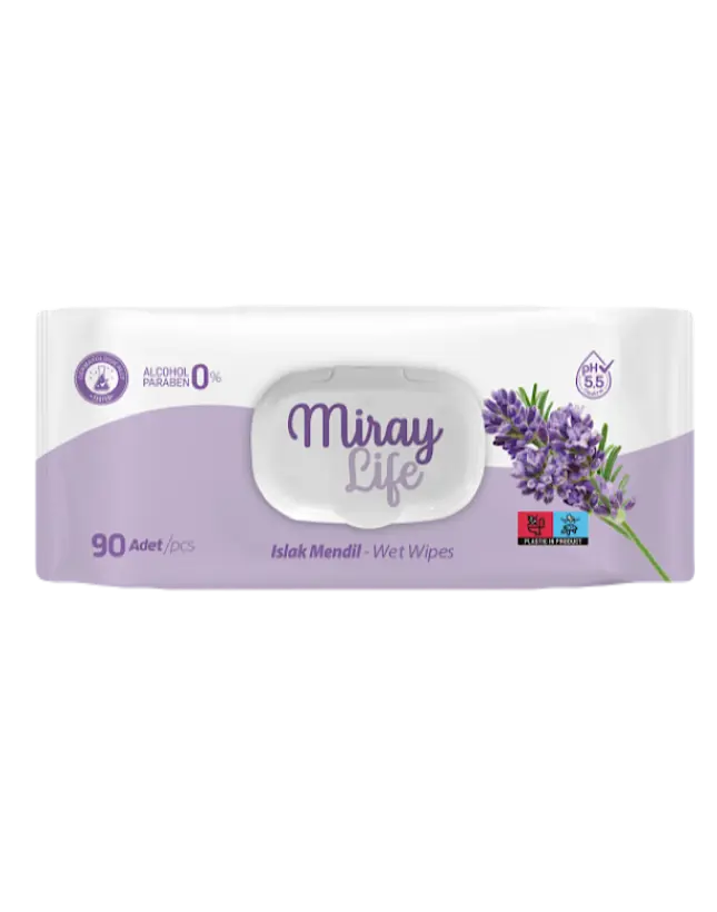 Miray Life Islak Havlu Lavanta 90lı*24