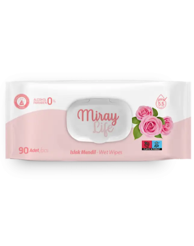 Miray Life Islak Havlu Gül 90 lı*24