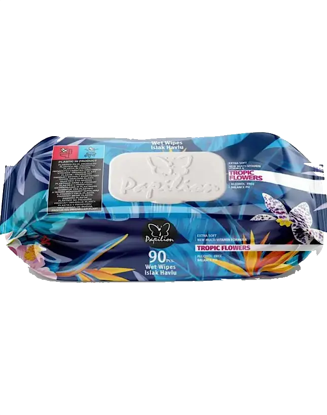 Papilion.Islak Mendil Tropik Çiç.90lı*18