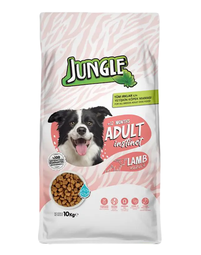 Jungle Kuzu Etli Yetişkin Köpek Maması 10kg*1